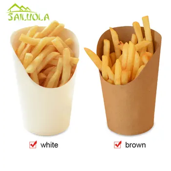 12oz Disposable Kraft paper French Fries Box Fried Chicken Boxes DIY Rice Flower Box High Quality Wings Box 100pcs
12oz Disposable Kraft paper French Fries Box Fried Chicken Boxes DIY Rice Flower Box High Quality Wings Box 100pcs