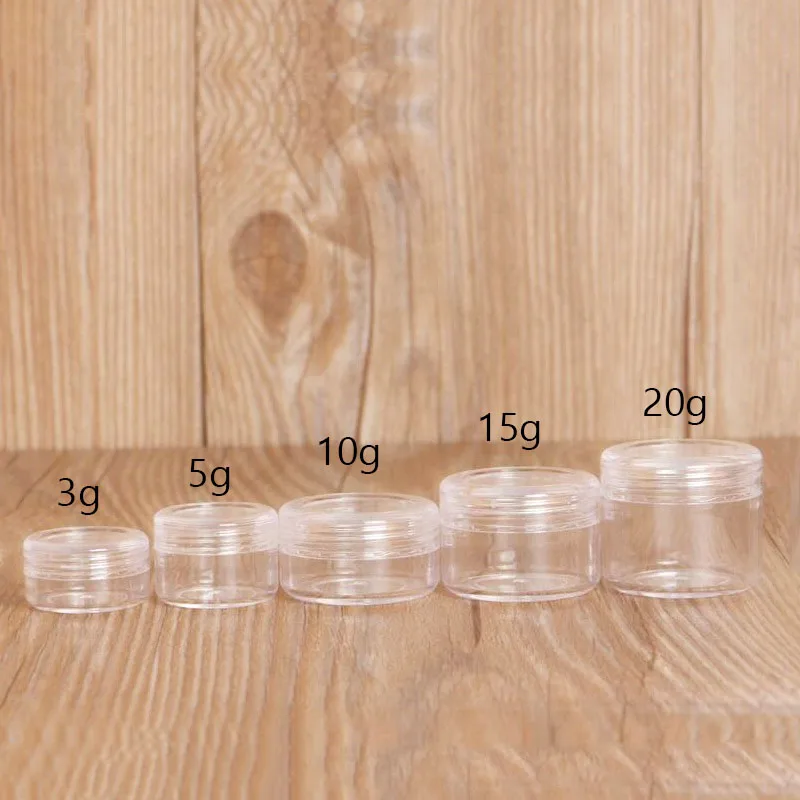 50pcs/lot 2g 5g 10g 20g Transparent Small Round Jars Mini Cream Jars Gel Pack Empty Crystal Cans Cosmetic Jars Makeup Container
50pcs/lot 2g 5g 10g 20g Transparent Small Round Jars Mini Cream Jars Gel Pack Empty Crystal Cans Cosmetic Jars Makeup Container