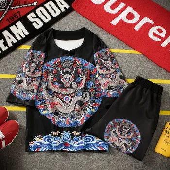 AreMoMuWha Summer Men's M-5XL Suit Personality Dragon Pattern Printing Men's Short-sleeved T-shirt Chinese Style Two-pieceQX1006
AreMoMuWha Summer Men's M-5XL Suit Personality Dragon Pattern Printing Men's Short-sleeved T-shirt Chinese Style Two-pieceQX1006