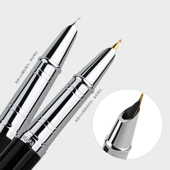 High Quality Silver Clip Metal Fountain Pen with 0.38mm Extra Fine Nib Financial Ink Pens with Gift Box Free Shipping
High Quality Silver Clip Metal Fountain Pen with 0.38mm Extra Fine Nib Financial Ink Pens with Gift Box Free Shipping