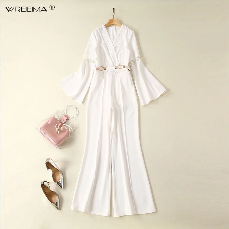 wreeima 2019 Summer Fashion Jumpsuit Women V-Neck Hollow Out Embroidery Golden Belt Patchwork Elegant Party Jumpsuits
wreeima 2019 Summer Fashion Jumpsuit Women V-Neck Hollow Out Embroidery Golden Belt Patchwork Elegant Party Jumpsuits