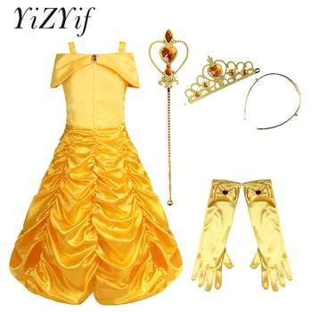 YiZYiF Girls Princess Dress Cosplay Costume Off Shoulder Ruched Fairy Dress Tale Fancy Dress with Gloves Tiara Wand Necklace
YiZYiF Girls Princess Dress Cosplay Costume Off Shoulder Ruched Fairy Dress Tale Fancy Dress with Gloves Tiara Wand Necklace