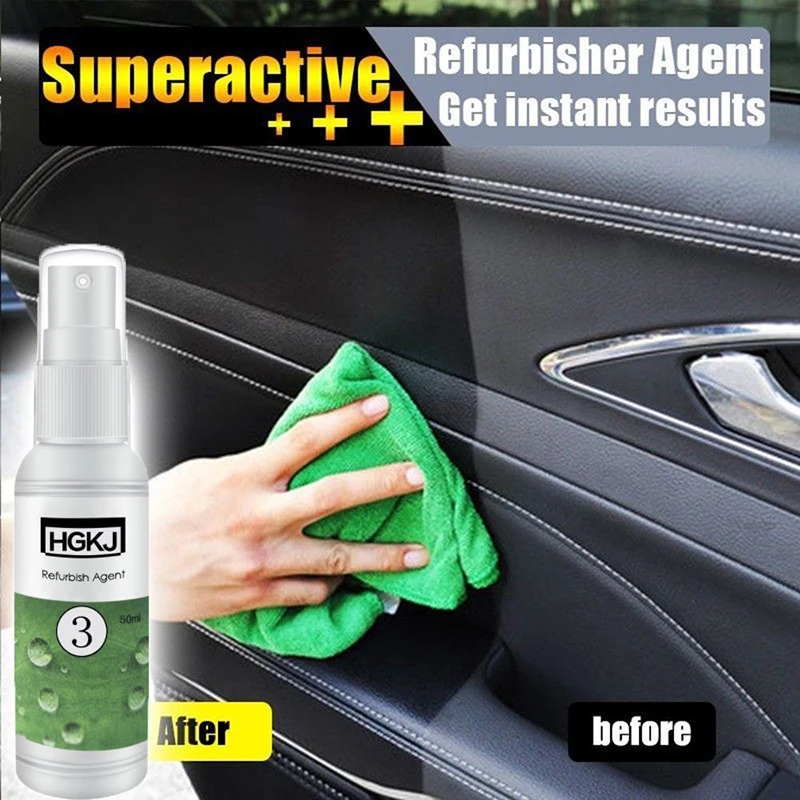 2019 50ml Car Interior Leather Seats Plastic Maintenance Clean Detergent Refurbisher Agent For Finished Leather Fiberglass Surfaces From Atuomoto
