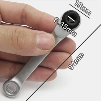 1 Piece 1/4 Inches Wrenches Hands Tools Offset Double Ring Spanner Reversible 60 Teeth Socket Wrench
1 Piece 1/4 Inches Wrenches Hands Tools Offset Double Ring Spanner Reversible 60 Teeth Socket Wrench