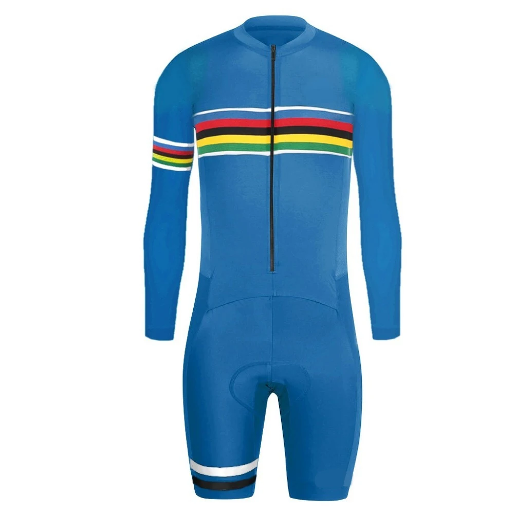 6 Colors Cycling Skinsuit Men's Triathlon Long Sleeve Speedsuit Cycling Clothing Ropa Ciclismo Maillot Active Trisuit Jumpsuit
6 Colors Cycling Skinsuit Men's Triathlon Long Sleeve Speedsuit Cycling Clothing Ropa Ciclismo Maillot Active Trisuit Jumpsuit