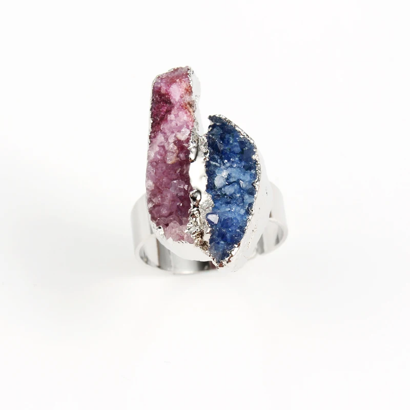 Fashion Jewelry Wedding Engagement Ring Irregular Natural Stone Ring For Lover Women Drusy Druzy Constrast Color Ring DR54-6m146
Fashion Jewelry Wedding Engagement Ring Irregular Natural Stone Ring For Lover Women Drusy Druzy Constrast Color Ring DR54-6m146