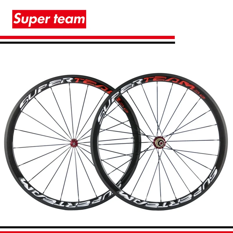 SuperTeam carbon wheelset 700c clincher 38 мм велосипедные колеса глянцевые|bicycle wheel|carbon wheelsetcarbon |