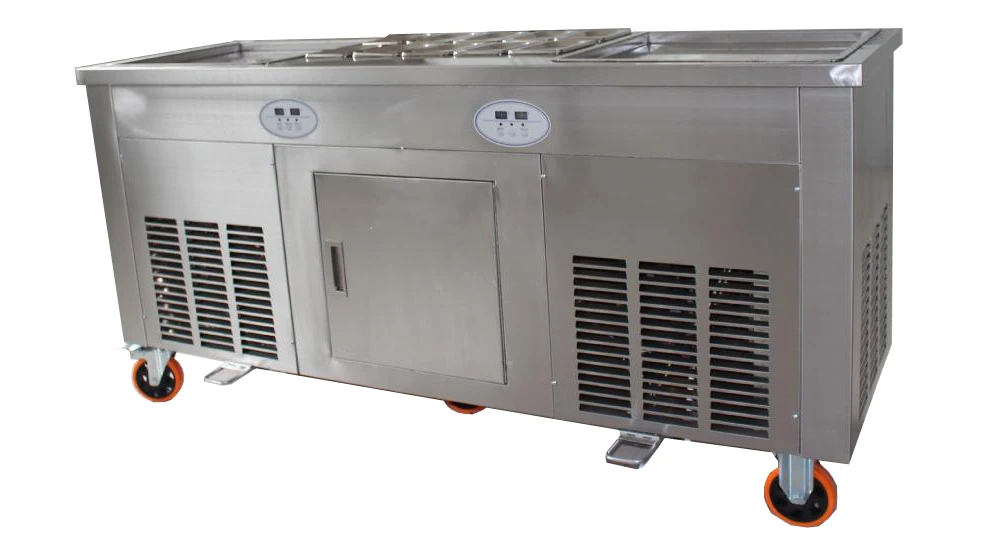 fried ice cream roll machine 110V 220V Refrigerant R410a freezer double pan fry ice cream machine with round pan and square pan
fried ice cream roll machine 110V 220V Refrigerant R410a freezer double pan fry ice cream machine with round pan and square pan