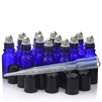 12pcs 10ml Cobalt blue Glass Roll on Bottle with stainless steel roller ball black lid for perfume essential oil aromatherapy
12pcs 10ml Cobalt blue Glass Roll on Bottle with stainless steel roller ball black lid for perfume essential oil aromatherapy