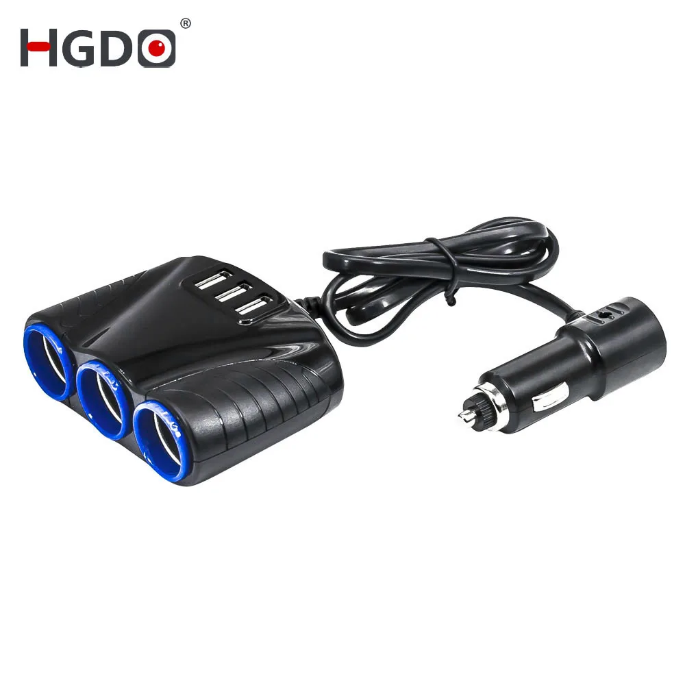 HGDO 3 USB Port 3 Way 3.1A Blue Led Car Cigarette Lighter Socket Splitter Hub Power Adapter 12V-24V For iPad Smartphone DVR GPS
HGDO 3 USB Port 3 Way 3.1A Blue Led Car Cigarette Lighter Socket Splitter Hub Power Adapter 12V-24V For iPad Smartphone DVR GPS