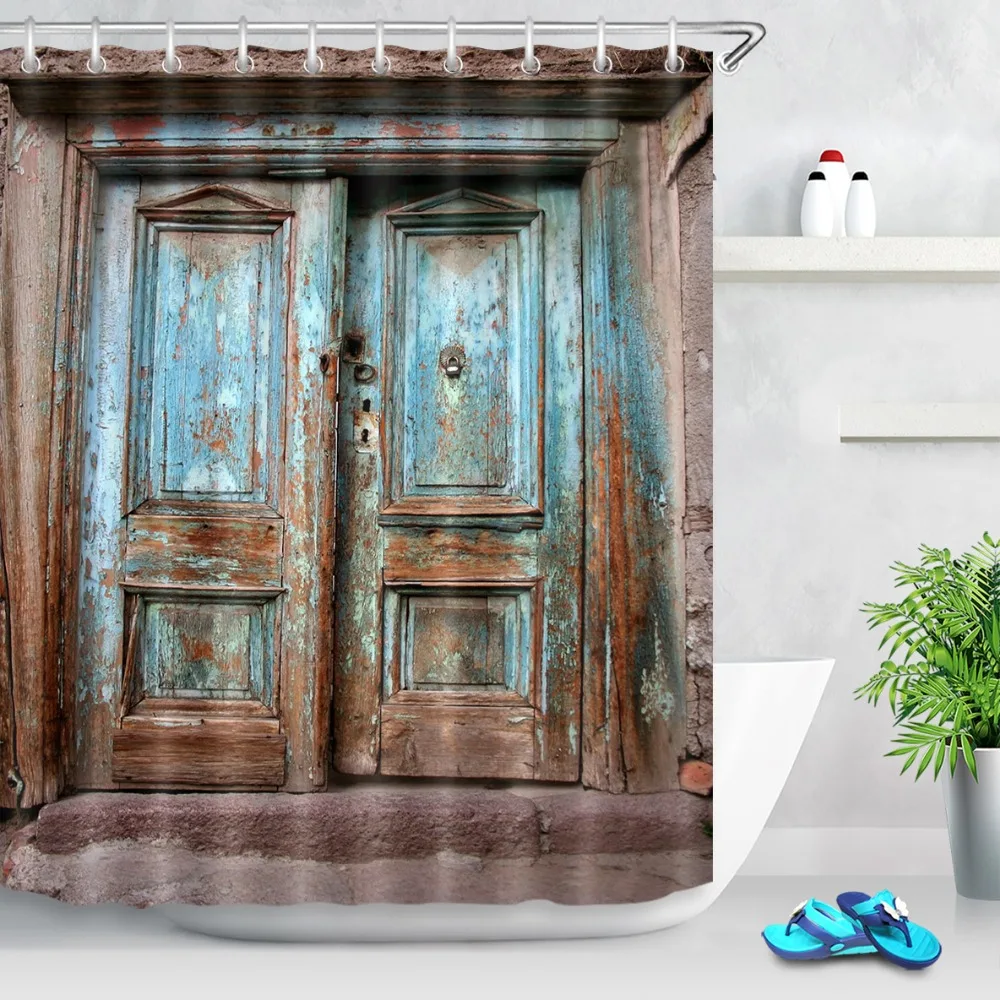 Shower Curtain Retro Rustic Barn Wood Door Western Country Scenic Picture Print Mildew-proof Waterproof Home Decor Hooks Set
Shower Curtain Retro Rustic Barn Wood Door Western Country Scenic Picture Print Mildew-proof Waterproof Home Decor Hooks Set