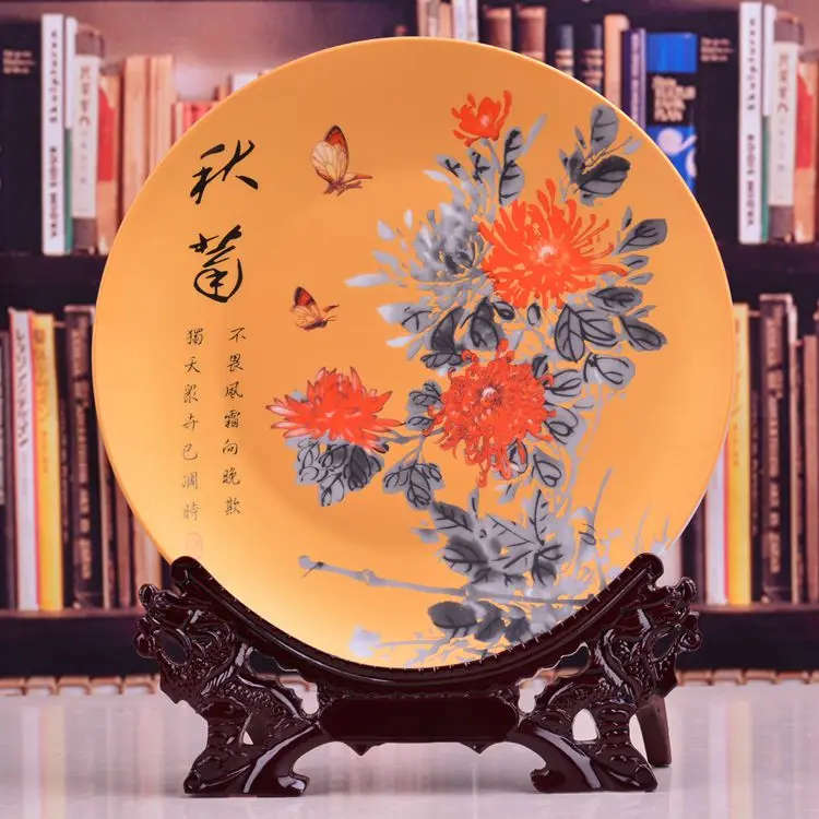 Jingdezhen ceramics meilanzhuju decorative wall hanging plate plate of modern Chinese Home Furnishing handicrafts
Jingdezhen ceramics meilanzhuju decorative wall hanging plate plate of modern Chinese Home Furnishing handicrafts
