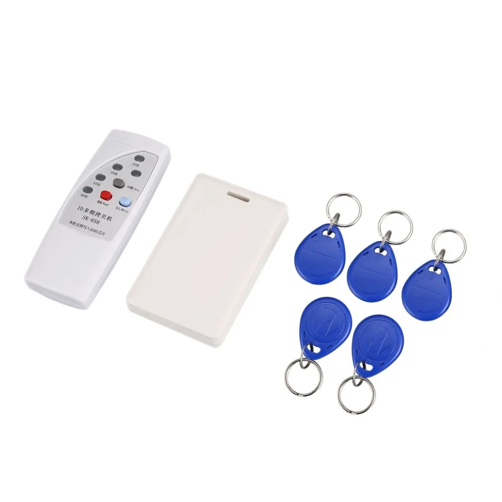 RFID Reader 125KHz EM4100 ID Card Copier/RFID Duplicator + 5pcs Chip Key Card Token Tags + 6pcs Keyfobs
RFID Reader 125KHz EM4100 ID Card Copier/RFID Duplicator + 5pcs Chip Key Card Token Tags + 6pcs Keyfobs