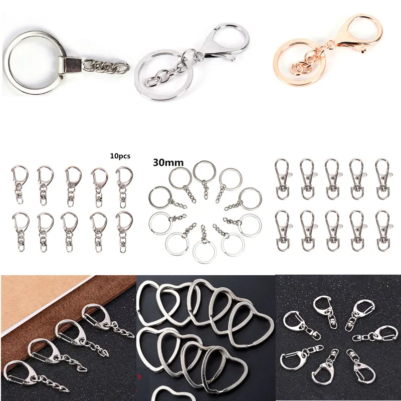 10pcs OR 5pcs Silver Plated Metal Swivel Lobster Clips Key Hook Split Findings Bag Parts Clasps For Keychains Making Bag Acc
10pcs OR 5pcs Silver Plated Metal Swivel Lobster Clips Key Hook Split Findings Bag Parts Clasps For Keychains Making Bag Acc