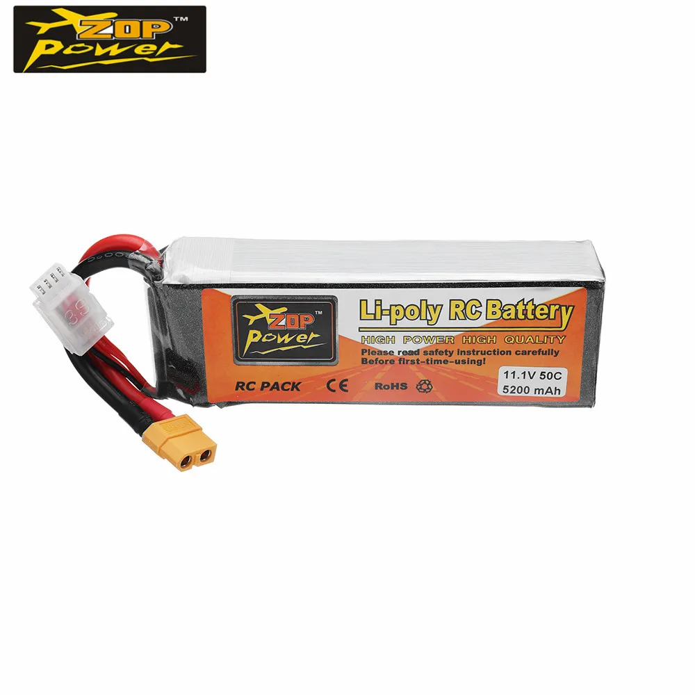 Rechargeable ZOP POWER 11.1V 5200mAh 50C 3S Lipo Battery With XT60 Plug Connector For RC Quadcopter Droen Spare Part Accs
Rechargeable ZOP POWER 11.1V 5200mAh 50C 3S Lipo Battery With XT60 Plug Connector For RC Quadcopter Droen Spare Part Accs
