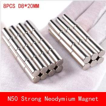 wholesale 8PCS D8*20mm round N50 Strong magnetic force rare earth Neodymium magnet N50 diameter 8X20MM
wholesale 8PCS D8*20mm round N50 Strong magnetic force rare earth Neodymium magnet N50 diameter 8X20MM