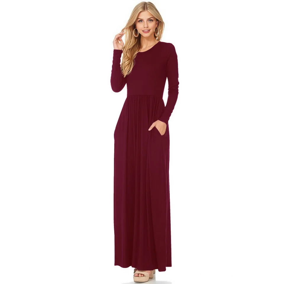 Hiver Maxi Robe Femmes Élégant Veekle Acheter Automne Bohème GzVUjLSMqp