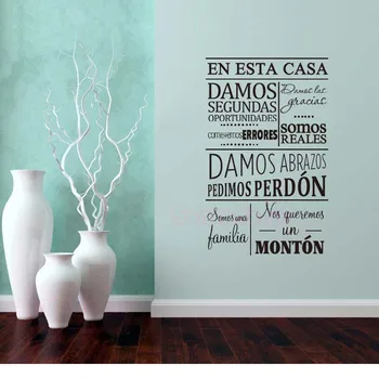 Spanish Quote En Esta Casa Damos Vinyl Wall Sticker Mural Decals Wall Art Living Room Home Decor House Decoration Poster
Spanish Quote En Esta Casa Damos Vinyl Wall Sticker Mural Decals Wall Art Living Room Home Decor House Decoration Poster