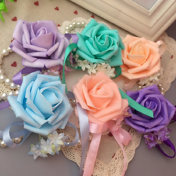 10 Pcs/Set Chain of Pearls Wrist Flowers Artificial Roses Foam Fake Flowers Wedding Brides Bridesmaid Corsage Boutonnieres
10 Pcs/Set Chain of Pearls Wrist Flowers Artificial Roses Foam Fake Flowers Wedding Brides Bridesmaid Corsage Boutonnieres