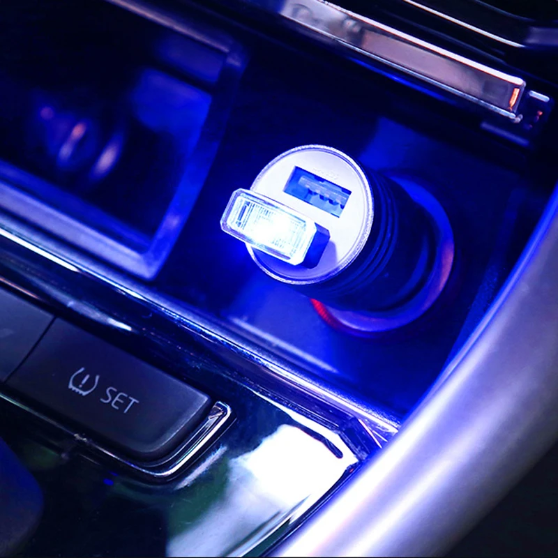 Автомобильный Универсальный USB светодиодный декоративный светильник