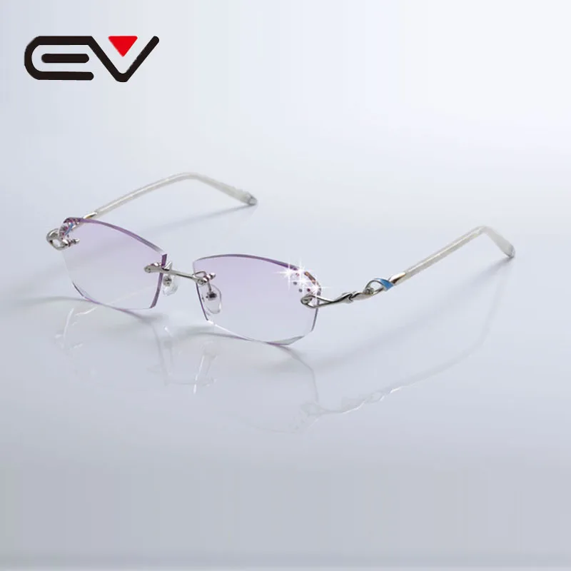 Women Titanium Rimless Eyeglasses Frames,Diamond Trimming Anti Blue Rays Lens Glasses Frames Women Optical Myopia Eyewear EV1311
Women Titanium Rimless Eyeglasses Frames,Diamond Trimming Anti Blue Rays Lens Glasses Frames Women Optical Myopia Eyewear EV1311