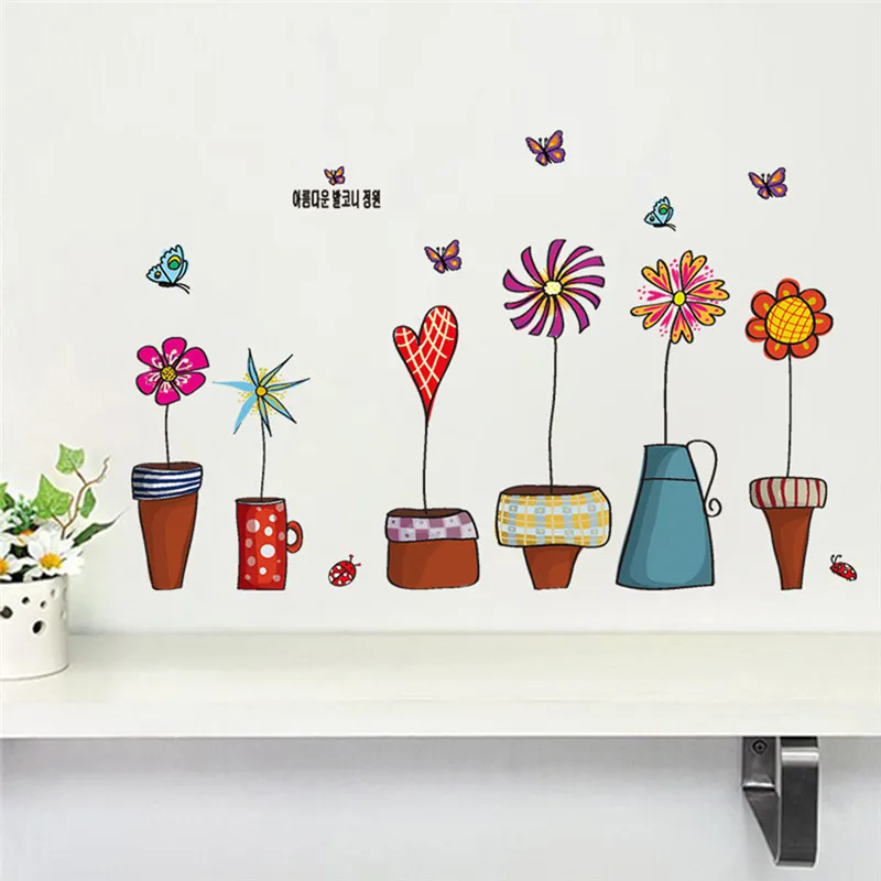 Cute Cartoon Flower Butterfly wall Stickers DIY Decal Window glass Wall decor Home Decoration kids children room decor
Cute Cartoon Flower Butterfly wall Stickers DIY Decal Window glass Wall decor Home Decoration kids children room decor