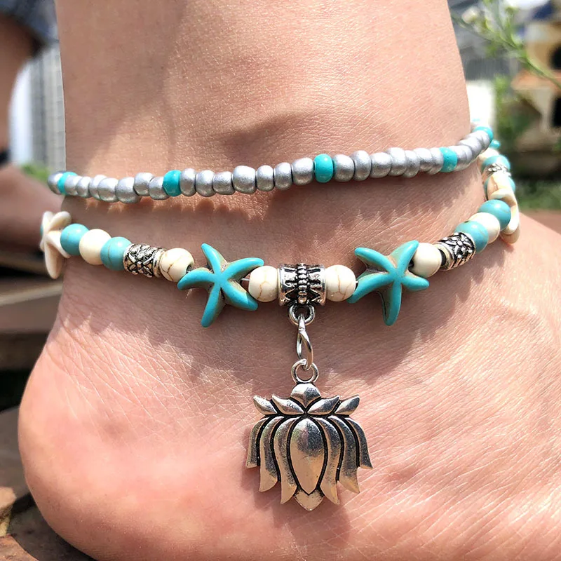 DIEZI Dropship 2018 Hot Summer Beach Girls Yoga Lotus Anklet Vintage Sexy Weave Starfish Beads Bracelets for Women Jewelry
DIEZI Dropship 2018 Hot Summer Beach Girls Yoga Lotus Anklet Vintage Sexy Weave Starfish Beads Bracelets for Women Jewelry