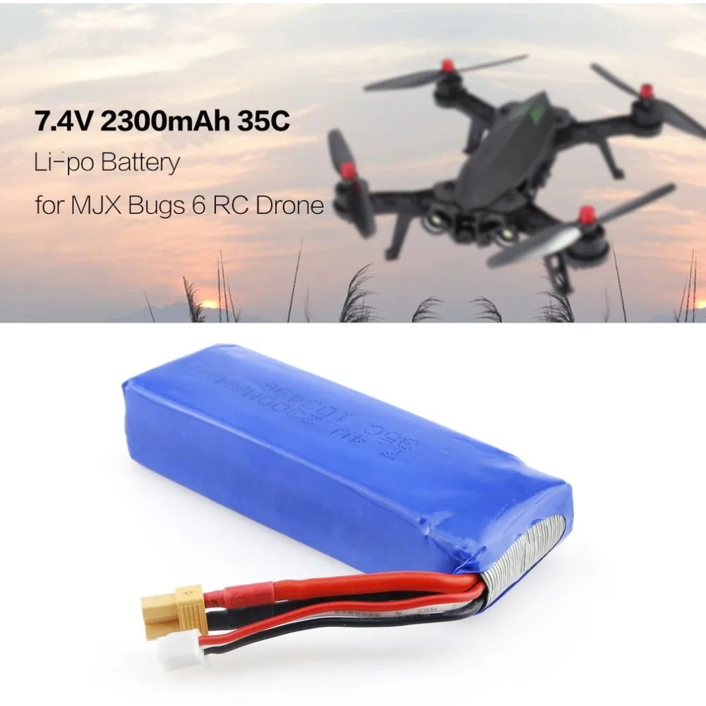 hot!Upgraded 7.4V 2300mAh 2S 35C Li-po Rechargeable Battery with XT30 Plug Spare Parts Accessory for MJX Bugs 3/6 B3/B6 RC Drone
hot!Upgraded 7.4V 2300mAh 2S 35C Li-po Rechargeable Battery with XT30 Plug Spare Parts Accessory for MJX Bugs 3/6 B3/B6 RC Drone