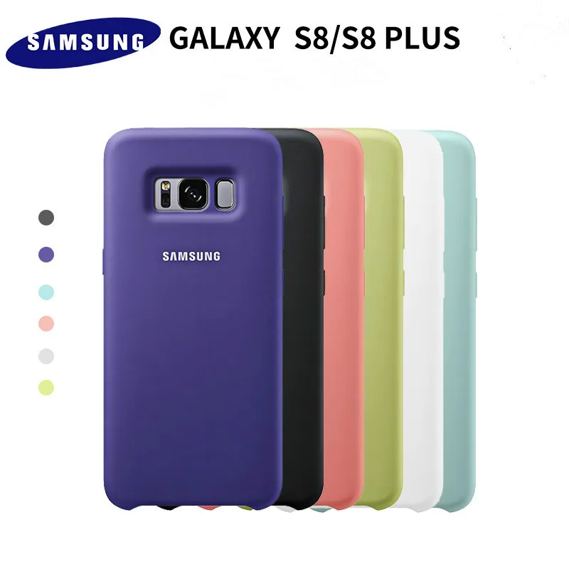 

100% Original Samsung Silicone Cover Case for Samsung Galaxy S8 S8 PLUS g9550 9500 EF-PG950 - 6 colors Anti-Wear Protection