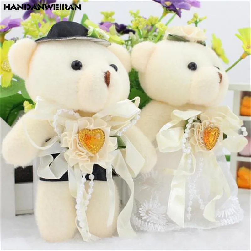 2PCS Mini Plush Couple Wedding Bear Toys Small Pendant Creative Cute Soft Stuffed Bears Toy Cartoon Bouquet Child Girl Gift 13CM
2PCS Mini Plush Couple Wedding Bear Toys Small Pendant Creative Cute Soft Stuffed Bears Toy Cartoon Bouquet Child Girl Gift 13CM
