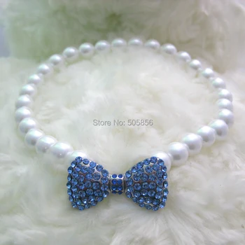 Pet Dog Pearls Necklace Collar Cat Puppy Jewelry Rhinestones Bow Charm Pendant 2 colors 3 sizes
Pet Dog Pearls Necklace Collar Cat Puppy Jewelry Rhinestones Bow Charm Pendant 2 colors 3 sizes