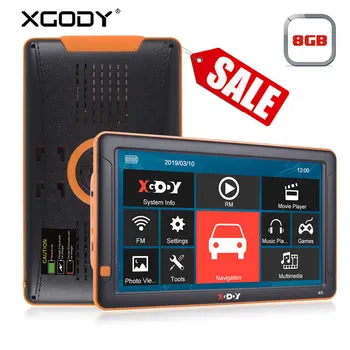 

XGODY 9'' Car GPS Navigation Bluetooth AVIN 256MB 8GB Rear View Camera Navitel Europe Map Sat Nav Truck Navigator GPS Automobile