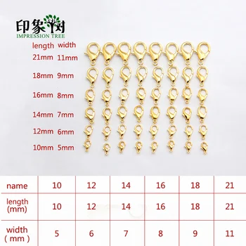 100pcs/Pack Gold Plated 10/12/14/16mm Metal Lobster Clasps Claw Hooks Nickle Lead Cad free DIY Jewelry Making Finding 1123
100pcs/Pack Gold Plated 10/12/14/16mm Metal Lobster Clasps Claw Hooks Nickle Lead Cad free DIY Jewelry Making Finding 1123
