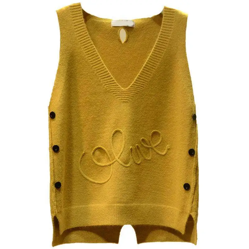 2019 Spring Autumn Female Solid V-Neck Vest Women's Knitted Tank Tops Femme Loose Sweater Pullover Korean Sleeveless Vest A19
2019 Spring Autumn Female Solid V-Neck Vest Women's Knitted Tank Tops Femme Loose Sweater Pullover Korean Sleeveless Vest A19