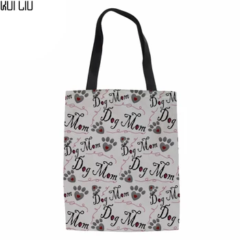 Women Casual Reusable Tote Shopping Bag Summer Beach Handbag Dog Bone Paw Printing Canvas Shoulder Bags for Rescue Dog
Women Casual Reusable Tote Shopping Bag Summer Beach Handbag Dog Bone Paw Printing Canvas Shoulder Bags for Rescue Dog