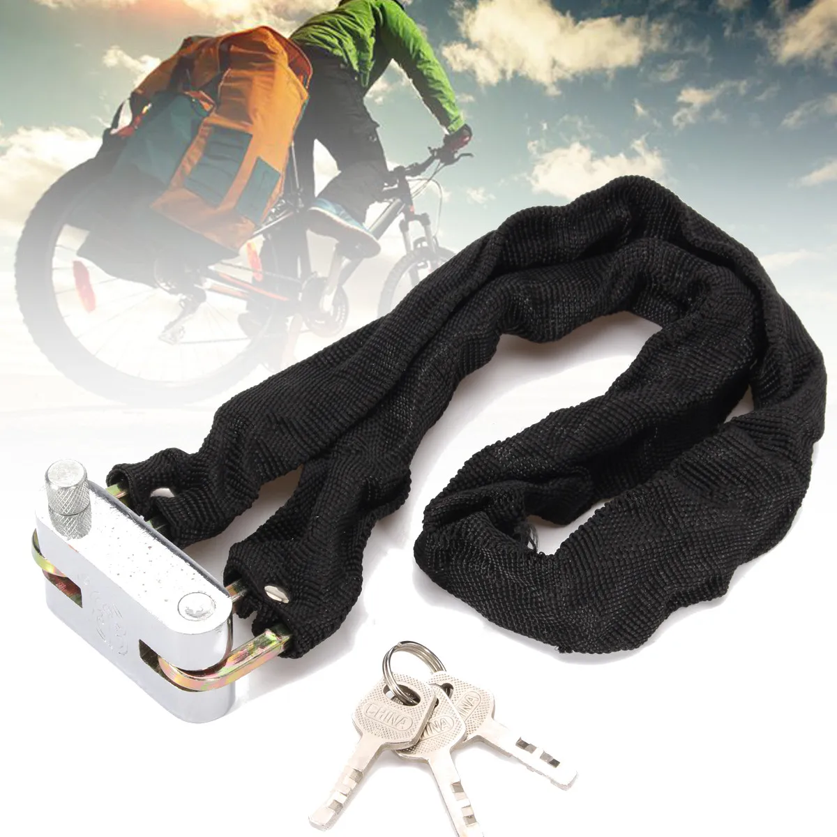 80/130cm Bicycle Bike Anti-Theft Lock Motorcycle Security Steel Lock Chain MTB Road Bike Lock Bicycle Accessories Black
80/130cm Bicycle Bike Anti-Theft Lock Motorcycle Security Steel Lock Chain MTB Road Bike Lock Bicycle Accessories Black