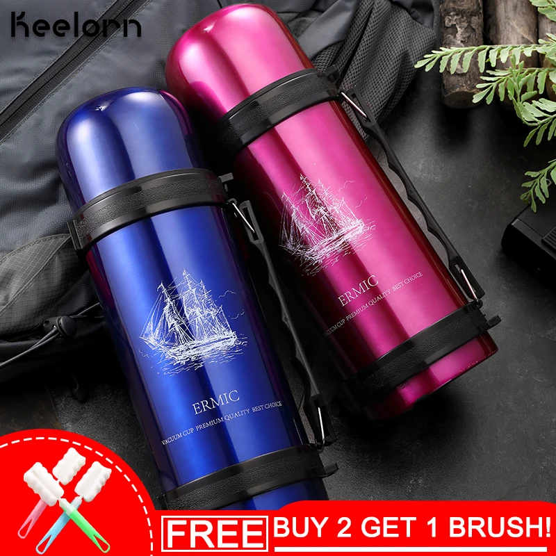 Keelorn 1200ml Thermos Water Bottle Flask Outdoor Portable Vacuum Cup Travel Stainless Steel Blue Large Capacity Insulation Cup
Keelorn 1200ml Thermos Water Bottle Flask Outdoor Portable Vacuum Cup Travel Stainless Steel Blue Large Capacity Insulation Cup