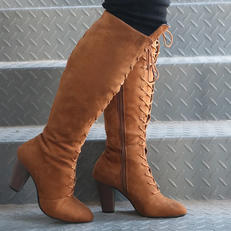 Winter Lady Sexy Party Nubuck Riding Western Boots Shoes Plus Size 34-43 Women Lace Up Bandage Long Motorcycle High Heels Boots
Winter Lady Sexy Party Nubuck Riding Western Boots Shoes Plus Size 34-43 Women Lace Up Bandage Long Motorcycle High Heels Boots