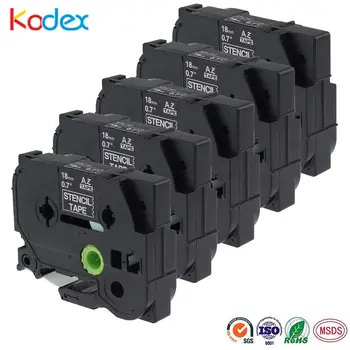 Kodex 5pcs 18mm STE 141 compatible for Brother Stencil Tape STE-141 for Brother P-touch Label Printer Ribbons
Kodex 5pcs 18mm STE 141 compatible for Brother Stencil Tape STE-141 for Brother P-touch Label Printer Ribbons