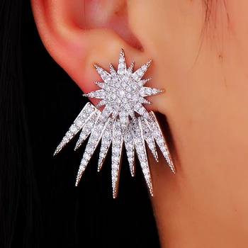 GODKI Costume Jewelry Rhodium Plated Star Shaped Stud Earrings For Women Hot Cubic Zircon Crystal Ear Jacket For Women
GODKI Costume Jewelry Rhodium Plated Star Shaped Stud Earrings For Women Hot Cubic Zircon Crystal Ear Jacket For Women