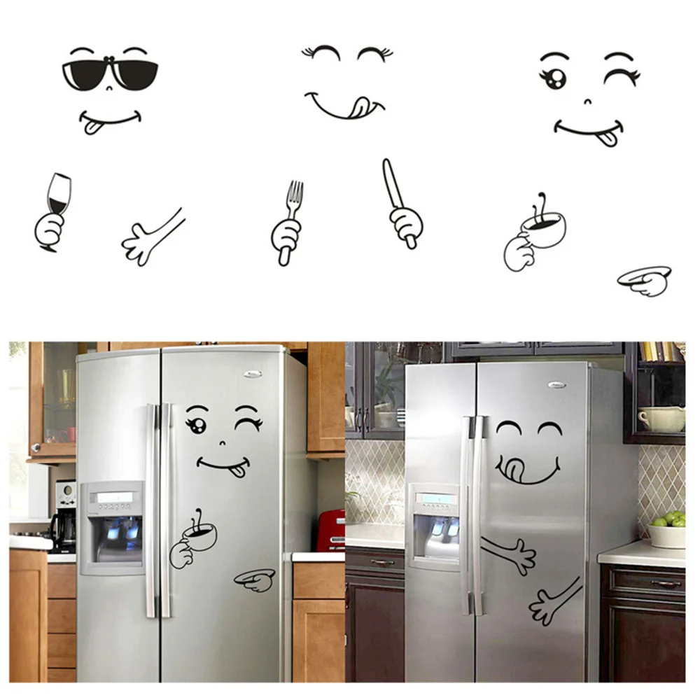 3Types Creative Cute Sticker Fridge Happy Yummy Face Kitchen Fridge Vinyl Fridge Sticker Art Refrigerator Wall Decals Home Decor
3Types Creative Cute Sticker Fridge Happy Yummy Face Kitchen Fridge Vinyl Fridge Sticker Art Refrigerator Wall Decals Home Decor