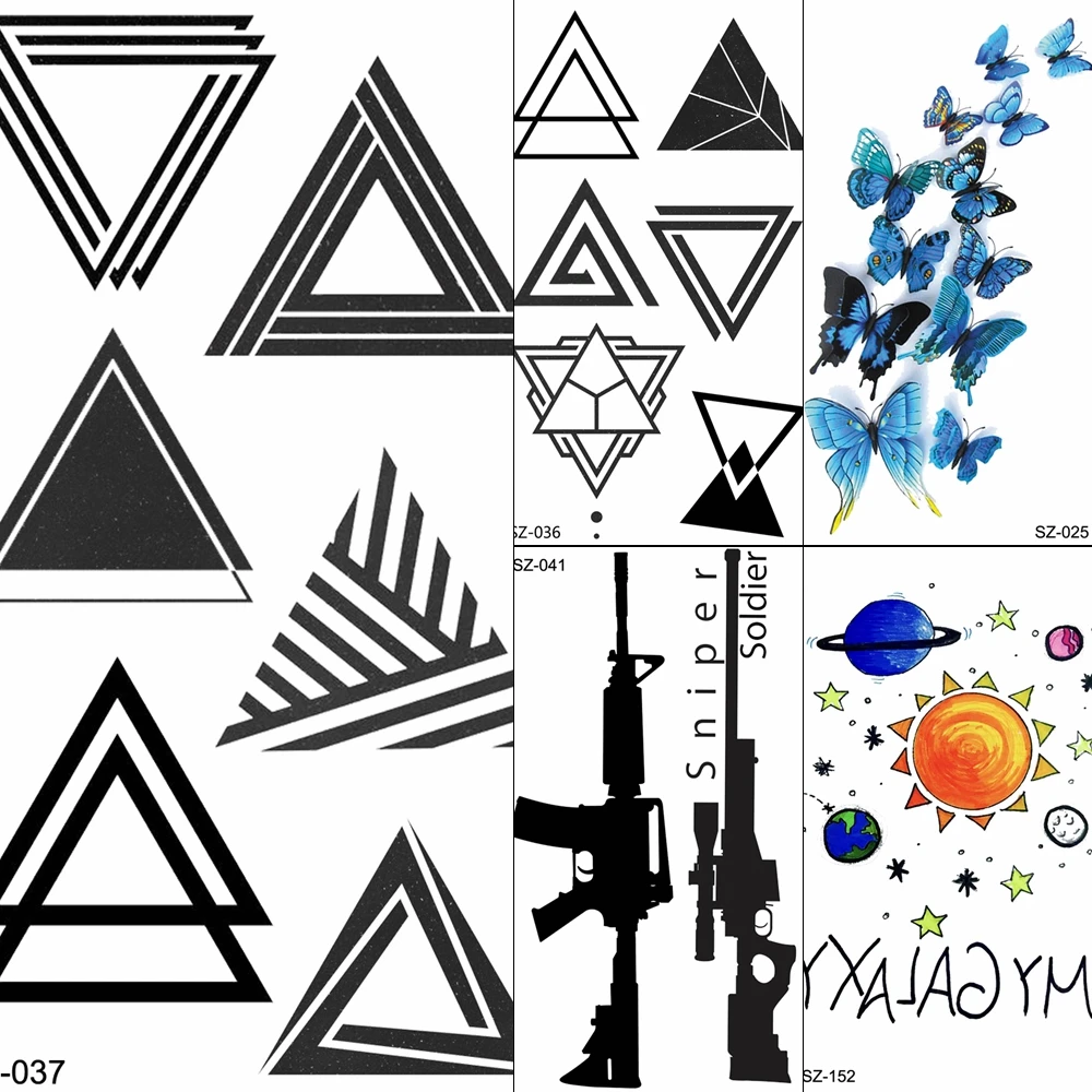 FANRUI Triangle Tattoos Temporary Men Geometric Lion Art Tattoo Stickers Black Stripe Kids Body Arm Fake 3D Waterproof Tatoos
FANRUI Triangle Tattoos Temporary Men Geometric Lion Art Tattoo Stickers Black Stripe Kids Body Arm Fake 3D Waterproof Tatoos