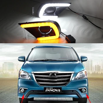 Car Flashing 2Pcs For Toyota Innova 2013 2014 2015 LED DRL Daytime Running Lights Daylight Driving light with turn signal yellow
Car Flashing 2Pcs For Toyota Innova 2013 2014 2015 LED DRL Daytime Running Lights Daylight Driving light with turn signal yellow