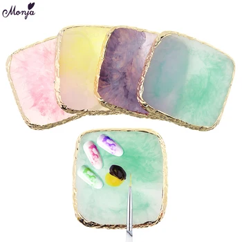 Monja Resin Stone Nail Art Acrylic UV Gel Painting Display PaletteSquare Gold Edge Nail Polish Mix Showing Board Manicure Tool
Monja Resin Stone Nail Art Acrylic UV Gel Painting Display PaletteSquare Gold Edge Nail Polish Mix Showing Board Manicure Tool