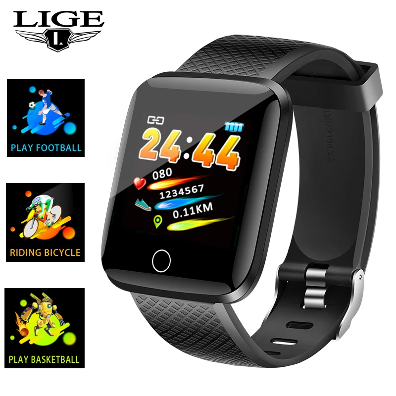 LIGE New Fitness Tracker Smart Bracelet Heart Rate Blood Pressure Monitor Smart Band Pedometer Sport Clock For IOS Android+Box
LIGE New Fitness Tracker Smart Bracelet Heart Rate Blood Pressure Monitor Smart Band Pedometer Sport Clock For IOS Android+Box