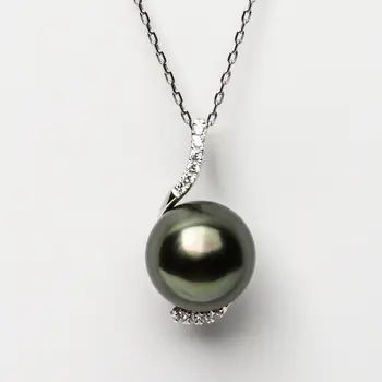 Luminous 12.5mm Round Real Tahitian Cultured Green Pearl Pendant 14k White Gold Free Shipping
Luminous 12.5mm Round Real Tahitian Cultured Green Pearl Pendant 14k White Gold Free Shipping