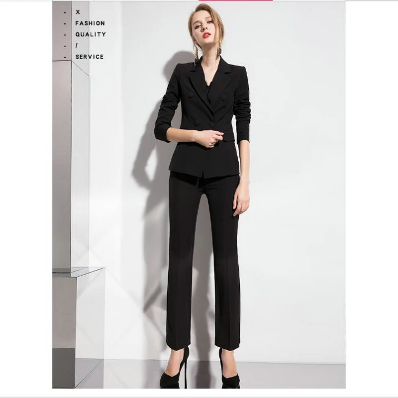 Classic Double Breasted White Women Pant Suits Notched Collar Blazer Jacket & Straight Pants Office Ladies Female Sets 2019
Classic Double Breasted White Women Pant Suits Notched Collar Blazer Jacket & Straight Pants Office Ladies Female Sets 2019