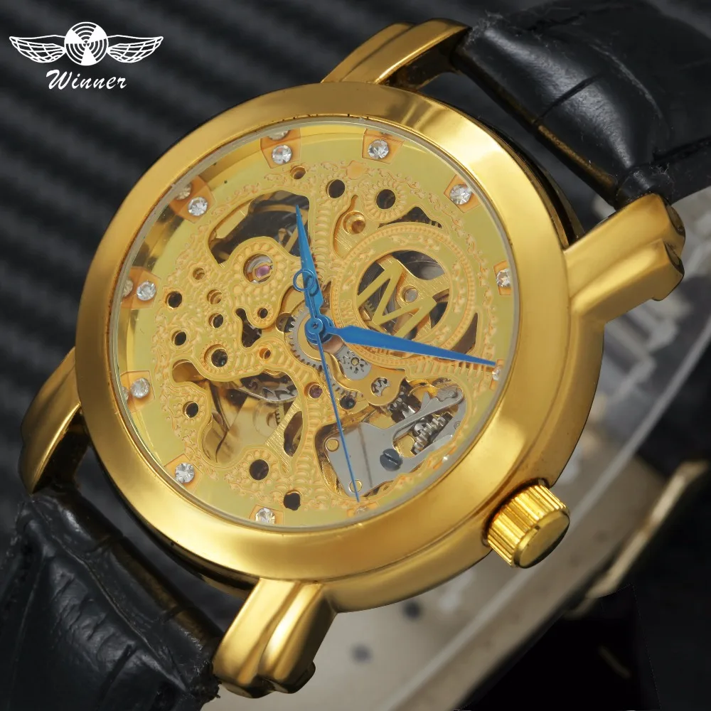 WINNER Top Brand Luxury Men Women Watches Golden Skeleton Automatic Mechanical Leather Strap Top Brand Luxury Couple Wrist Watch
WINNER Top Brand Luxury Men Women Watches Golden Skeleton Automatic Mechanical Leather Strap Top Brand Luxury Couple Wrist Watch