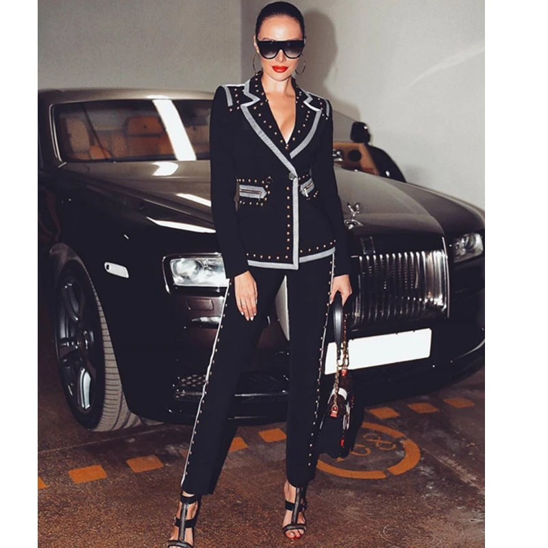 Women Sexy V Neck Black Long Sleeve Fashion 2018 Beads Two 2 Pieces Patchwork Luxury Jumpsuit Zipper Celebrity Eevning Party
Women Sexy V Neck Black Long Sleeve Fashion 2018 Beads Two 2 Pieces Patchwork Luxury Jumpsuit Zipper Celebrity Eevning Party