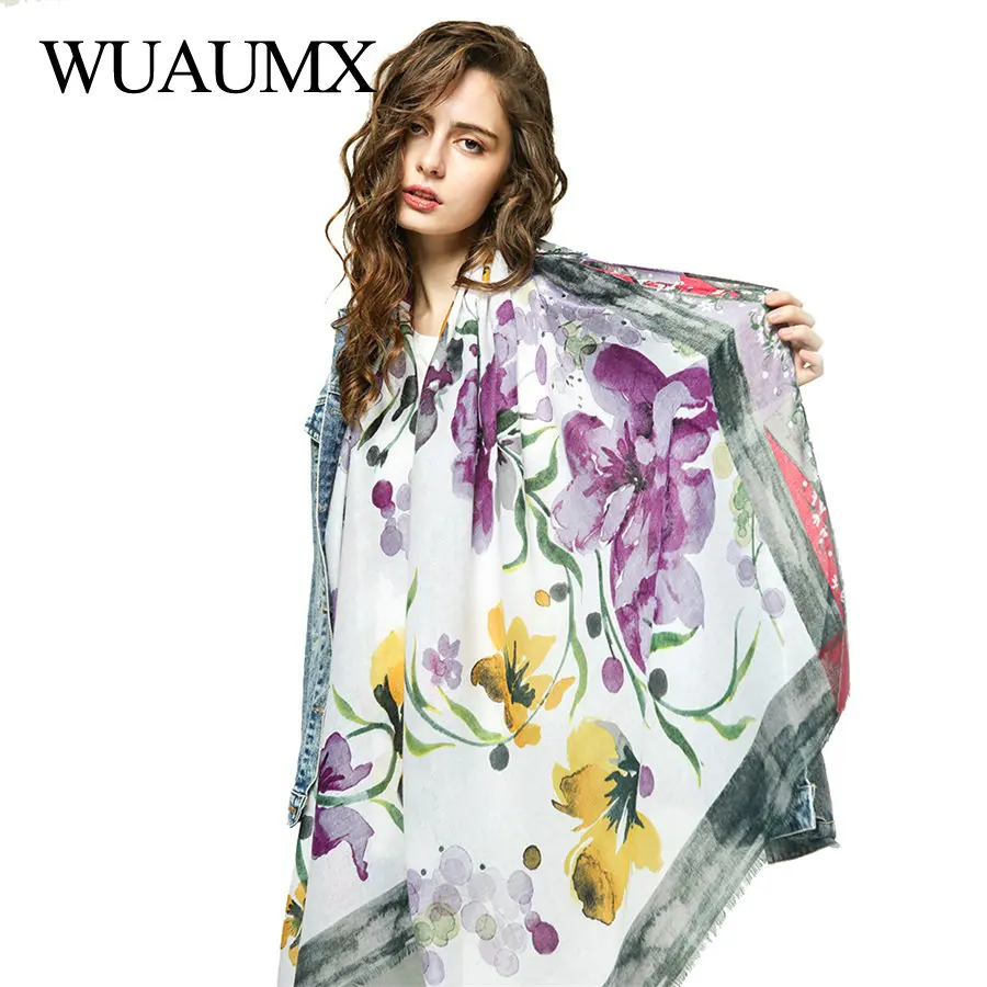 Wuaumx Spring Autumn Floral Scarf Women Hijab Scarf For Ladies Head Scarves Soft Neckerchief Print Shawls foulard femme sjaal
Wuaumx Spring Autumn Floral Scarf Women Hijab Scarf For Ladies Head Scarves Soft Neckerchief Print Shawls foulard femme sjaal